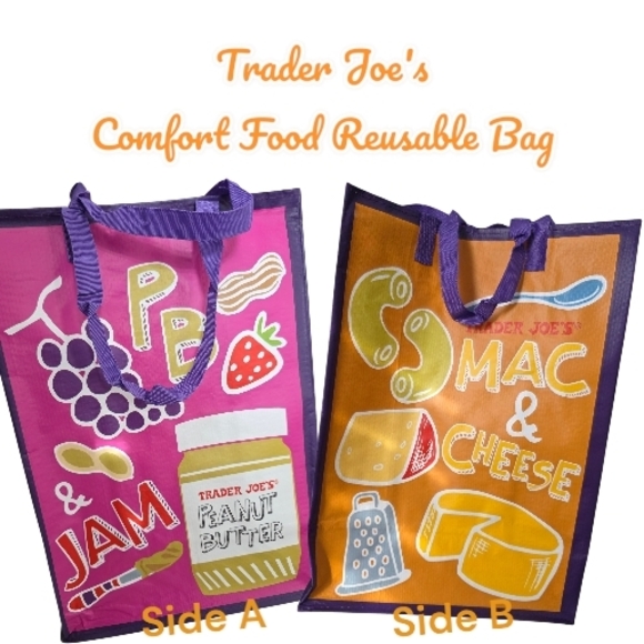 Trader Joe'S Handbags - TRADER JOE'S Reusable Bag - Comfort Food Edition